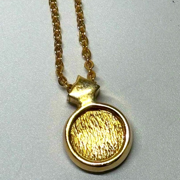 Vintage Dior Necklace circle crystal white pendant Dior necklace - Picture 5 of 8